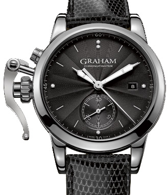 Replica Graham Chronofighter 2CXMS.B03A ROMANTIC STEEL BLACK DIAL watch